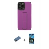 MARSİLYAN™- iPhone 12 Pro Max Kılıf Çekirdek Yansıma - Siyah 34D Izgaralı Cam + Shine Kamera Lens Koruma Cam - GD