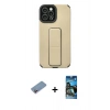MARSİLYAN™- iPhone 12 Pro Max Kılıf Çekirdek Yansıma - Siyah 34D Izgaralı Cam + Shine Kamera Lens Koruma Cam - PE