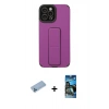 MARSİLYAN™- iPhone 12 Pro Max Kılıf Çekirdek Yansıma - Siyah 34D Izgaralı Cam + Shine Kamera Lens Koruma Cam - MI