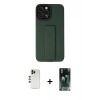 MARSİLYAN™- iPhone 12 Pro Max Kılıf Çekirdek Yansıma - Siyah 360 Mat Full Body Arka Koruyucu + Gold Shine Kamera Lens