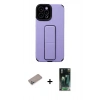 MARSİLYAN™- iPhone 12 Pro Max Kılıf Çekirdek Yansıma - Siyah 360 Mat Full Body Arka Koruyucu + Shine Kamera Lens Koruma Cam - SABE