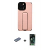 MARSİLYAN™- iPhone 12 Pro Max Kılıf Çekirdek Yansıma - Siyah 360 Mat Full Body Arka Koruyucu + Renkli Kamera Lens Koruma Cam - YL