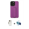 MARSİLYAN™- iPhone 12 Pro Max Kılıf Çekirdek Yansıma - Siyah 3D Antistatik Cam Ekran Koruyucu + Shine Kamera Lens - GD
