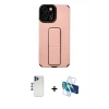 MARSİLYAN™- iPhone 12 Pro Max Kılıf Çekirdek Yansıma - Siyah 3D Antistatik Cam Ekran Koruyucu + Shine Kamera Lens - LT