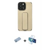 MARSİLYAN™- iPhone 12 Pro Max Kılıf Çekirdek Yansıma - Siyah 3D Antistatik Cam Ekran Koruyucu + Mavi Shine Kamera Lens Koruma Cam