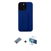 MARSİLYAN™- iPhone 12 Pro Max Kılıf Çekirdek Yansıma - Siyah 3D Antistatik Cam Ekran Koruyucu + Metal Kamera Lens Koruma Cam - KI