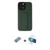 MARSİLYAN™- iPhone 12 Pro Max Kılıf Çekirdek Yansıma - Siyah 3D Antistatik Cam Ekran Koruyucu + Shine Kamera Lens Koruma Cam - PE