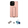 MARSİLYAN™- iPhone 12 Pro Max Kılıf Çekirdek Yansıma - Siyah 3D Antistatik Cam Ekran Koruyucu + Shine Kamera Lens Koruma Cam - SABE