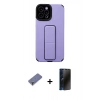 MARSİLYAN™- iPhone 12 Pro Max Kılıf Çekirdek Yansıma - Siyah 3D Antistatik Hayalet Cam Ekran Koruyucu + Gold Metal Kamera Lens Koruma Cam