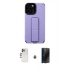 MARSİLYAN™- iPhone 12 Pro Max Kılıf Çekirdek Yansıma - Siyah 3D Antistatik Hayalet Cam Ekran Koruyucu + Shine Kamera Lens - GD