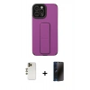 MARSİLYAN™- iPhone 12 Pro Max Kılıf Çekirdek Yansıma - Siyah 3D Antistatik Hayalet Cam Ekran Koruyucu + Shine Kamera Lens - GD