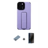 MARSİLYAN™- iPhone 12 Pro Max Kılıf Çekirdek Yansıma - Siyah 3D Antistatik Hayalet Cam Ekran Koruyucu + Shine Kamera Lens Koruma Cam - GI