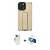 MARSİLYAN™- iPhone 12 Pro Max Kılıf Çekirdek Yansıma - Siyah 3D Antistatik Seramik Nano Ekran Koruyucu + Shine Kamera Lens - GD