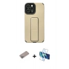 MARSİLYAN™- iPhone 12 Pro Max Kılıf Çekirdek Yansıma - Siyah 3D Antistatik Seramik Nano Ekran Koruyucu + Shine Kamera Lens Koruma Cam - SABE