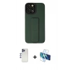 MARSİLYAN™- iPhone 12 Pro Max Kılıf Çekirdek Yansıma - Siyah 3D Antistatik Seramik Nano Ekran Koruyucu + Shine Kamera Lens - LT