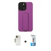 MARSİLYAN™- iPhone 12 Pro Max Kılıf Çekirdek Yansıma - Siyah 5D Eko Cam Ekran Koruyucu + Shine Kamera Lens - GD