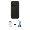 MARSİLYAN™- iPhone 12 Pro Max Kılıf Çekirdek Yansıma - Siyah 5D Eko Cam Ekran Koruyucu + Shine Kamera Lens - GD