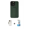 MARSİLYAN™- iPhone 12 Pro Max Kılıf Çekirdek Yansıma - Siyah 5D Eko Cam Ekran Koruyucu + Shine Kamera Lens - GD