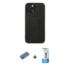 MARSİLYAN™- iPhone 12 Pro Max Kılıf Çekirdek Yansıma - Siyah 5D Eko Cam Ekran Koruyucu + Shine Kamera Lens Koruma Cam - GD