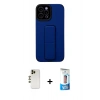 MARSİLYAN™- iPhone 12 Pro Max Kılıf Çekirdek Yansıma - Siyah 5D Eko Cam Ekran Koruyucu + Shine Kamera Lens - GD