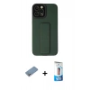 MARSİLYAN™- iPhone 12 Pro Max Kılıf Çekirdek Yansıma - Siyah 5D Eko Cam Ekran Koruyucu + Shine Kamera Lens Koruma Cam - GS
