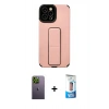 MARSİLYAN™- iPhone 12 Pro Max Kılıf Çekirdek Yansıma - Siyah 5D Eko Cam Ekran Koruyucu + Neon Fosforlu Kamera Lens - YL