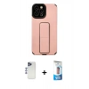 MARSİLYAN™- iPhone 12 Pro Max Kılıf Çekirdek Yansıma - Siyah 5D Eko Cam Ekran Koruyucu + Shine Kamera Lens - LT