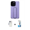 MARSİLYAN™- iPhone 12 Pro Max Kılıf Çekirdek Yansıma - Siyah 5D Eko Cam Ekran Koruyucu + Shine Kamera Lens - LT