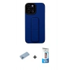 MARSİLYAN™- iPhone 12 Pro Max Kılıf Çekirdek Yansıma - Siyah 5D Eko Cam Ekran Koruyucu + Shine Kamera Lens Koruma Cam - MI