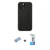 MARSİLYAN™- iPhone 12 Pro Max Kılıf Çekirdek Yansıma - Siyah 5D Eko Cam Ekran Koruyucu + Shine Kamera Lens Koruma Cam - MI