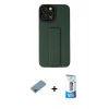 MARSİLYAN™- iPhone 12 Pro Max Kılıf Çekirdek Yansıma - Siyah 5D Eko Cam Ekran Koruyucu + Shine Kamera Lens Koruma Cam - GI