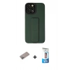 MARSİLYAN™- iPhone 12 Pro Max Kılıf Çekirdek Yansıma - Siyah 5D Eko Cam Ekran Koruyucu + Shine Kamera Lens Koruma Cam - SABE