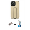 MARSİLYAN™- iPhone 12 Pro Max Kılıf Çekirdek Yansıma - Siyah 5D Eko Cam Ekran Koruyucu + Shine Kamera Lens Koruma Cam - SABE
