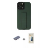 MARSİLYAN™- iPhone 12 Pro Max Kılıf Çekirdek Yansıma - Siyah 6D Mat Seramik Hayalet Nano Ekran Koruyucu + Renkli Kamera Lens Koruma Cam - MI