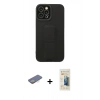 MARSİLYAN™- iPhone 12 Pro Max Kılıf Çekirdek Yansıma - Siyah 6D Mat Seramik Hayalet Nano Ekran Koruyucu + Renkli Kamera Lens Koruma Cam - SI