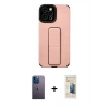 MARSİLYAN™- iPhone 12 Pro Max Kılıf Çekirdek Yansıma - Siyah 6D Mat Seramik Hayalet Nano Ekran Koruyucu + Neon Fosforlu Kamera Lens - MI