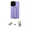 MARSİLYAN™- iPhone 12 Pro Max Kılıf Çekirdek Yansıma - Siyah 6D Mat Seramik Hayalet Nano Ekran Koruyucu + Sierra Blue Shine Kamera Lens Koruma Cam