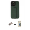 MARSİLYAN™- iPhone 12 Pro Max Kılıf Çekirdek Yansıma - Siyah 6D Mat Seramik Hayalet Nano Ekran Koruyucu + Sierra Blue Shine Kamera Lens Koruma Cam
