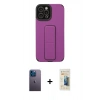 MARSİLYAN™- iPhone 12 Pro Max Kılıf Çekirdek Yansıma - Siyah 6D Mat Seramik Hayalet Nano Ekran Koruyucu + Neon Fosforlu Kamera Lens - MI