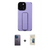 MARSİLYAN™- iPhone 12 Pro Max Kılıf Çekirdek Yansıma - Siyah 6D Mat Seramik Hayalet Nano Ekran Koruyucu + Neon Fosforlu Kamera Lens - MI