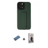 MARSİLYAN™- iPhone 12 Pro Max Kılıf Çekirdek Yansıma - Siyah Bilvis Hayalet Cam Ekran Koruyucu + Shine Kamera Lens Koruma Cam - GD