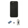 MARSİLYAN™- iPhone 12 Pro Max Kılıf Çekirdek Yansıma - Siyah Bilvis Hayalet Cam Ekran Koruyucu + Shine Kamera Lens Koruma Cam - GD