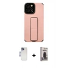 MARSİLYAN™- iPhone 12 Pro Max Kılıf Çekirdek Yansıma - Siyah Bilvis Hayalet Cam Ekran Koruyucu + Lacivert Shine Kamera Lens