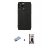 MARSİLYAN™- iPhone 12 Pro Max Kılıf Çekirdek Yansıma - Siyah Bilvis Hayalet Cam Ekran Koruyucu + Shine Kamera Lens Koruma Cam - MI
