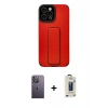 MARSİLYAN™- iPhone 12 Pro Max Kılıf Çekirdek Yansıma - Siyah Bilvis Hayalet Cam Ekran Koruyucu + Neon Fosforlu Kamera Lens - BZ