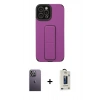 MARSİLYAN™- iPhone 12 Pro Max Kılıf Çekirdek Yansıma - Siyah Bilvis Hayalet Cam Ekran Koruyucu + Neon Fosforlu Kamera Lens - BZ