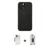 MARSİLYAN™- iPhone 12 Pro Max Kılıf Çekirdek Yansıma - Siyah Bilvis Hayalet Cam Ekran Koruyucu + Shine Kamera Lens - LT