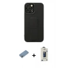 MARSİLYAN™- iPhone 12 Pro Max Kılıf Çekirdek Yansıma - Siyah Bilvis Hayalet Cam Ekran Koruyucu + Shine Kamera Lens Koruma Cam - GS