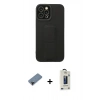 MARSİLYAN™- iPhone 12 Pro Max Kılıf Çekirdek Yansıma - Siyah Bilvis Hayalet Cam Ekran Koruyucu + Shine Kamera Lens Koruma Cam - SH