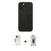 MARSİLYAN™- iPhone 12 Pro Max Kılıf Çekirdek Yansıma - Siyah Bilvis Hayalet Cam Ekran Koruyucu + Shine Kamera Lens - GD